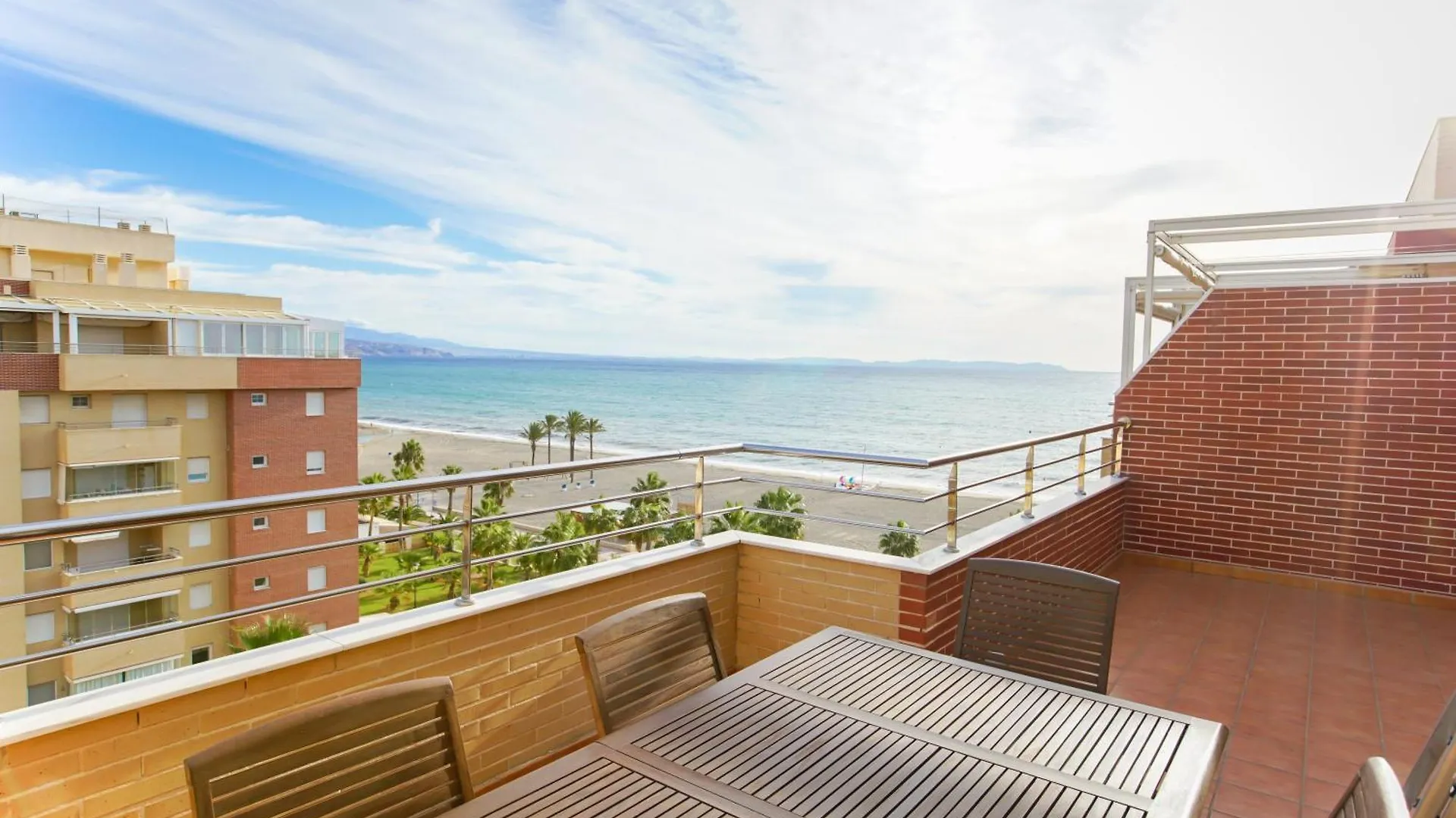 Apartment Seaside Terrace Apartments: Beachfront Living with Pool and Views Roquetas de Mar