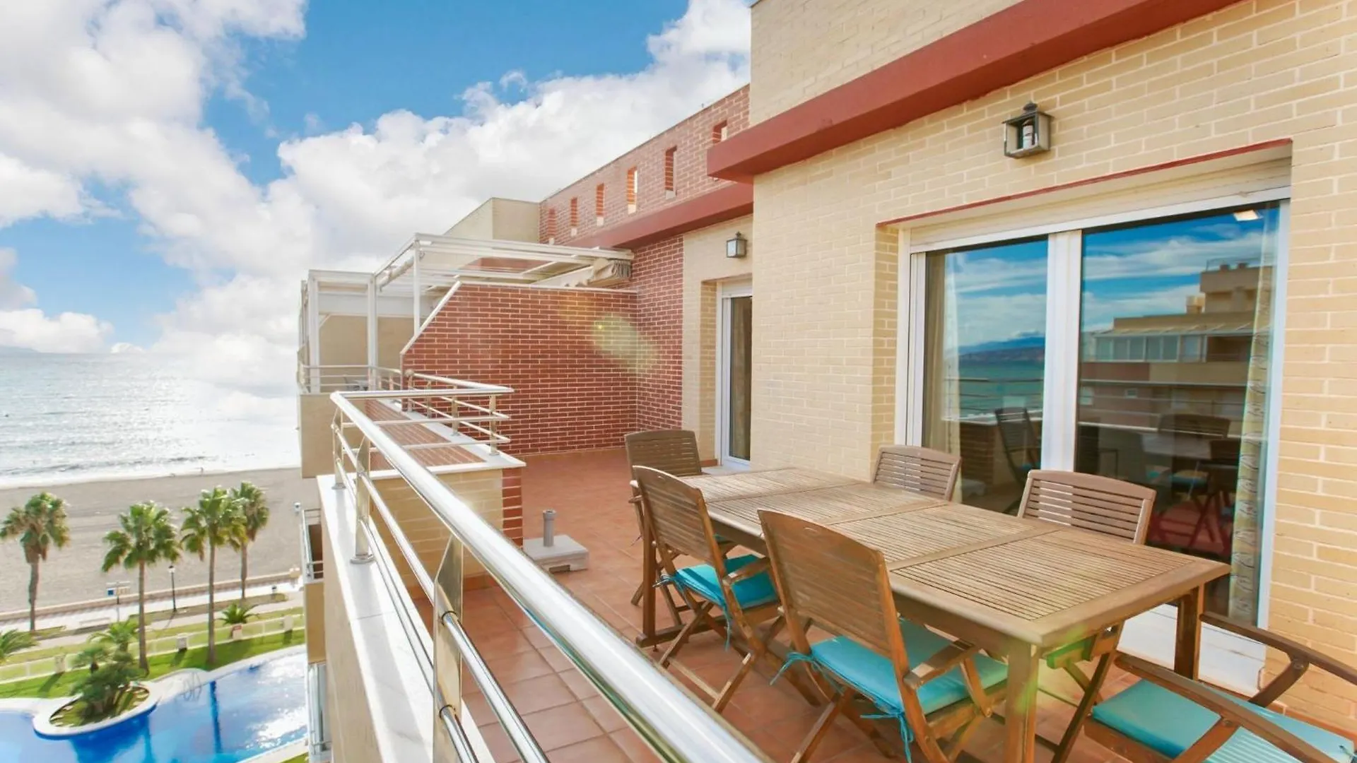 Seaside Terrace Apartments: Beachfront Living with Pool and Views Roquetas de Mar 0*,  Spain